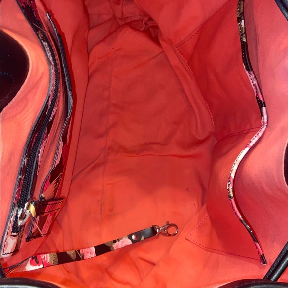 CAVALCANTI Collection Italian Genuine Leather "Blk Rose 530" Handbag saddlebag - Picture 16 of 16